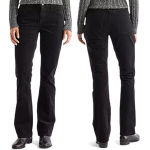 St. John's Bay Elastic Petite Mid Rise Bootcut Corduroy Pant Black